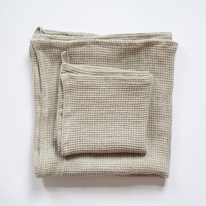 Lniany ręcznik waflowy