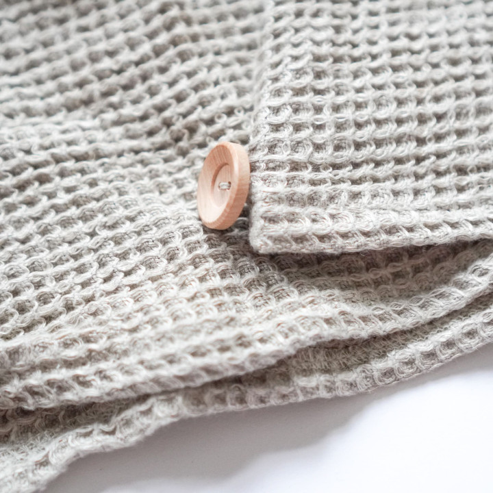 Lniany turban do włosów