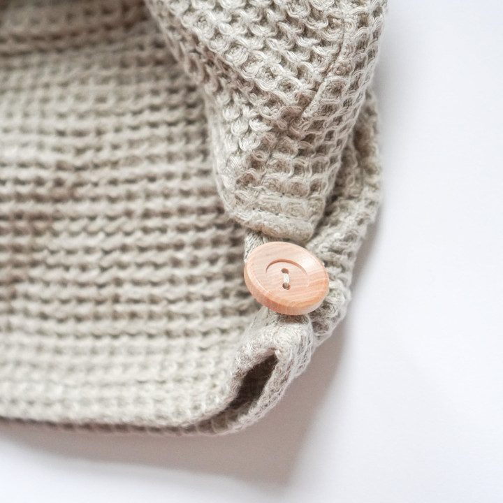 Lniany turban do włosów