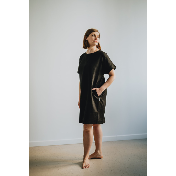 Leinenkleid Britta (schwarz)