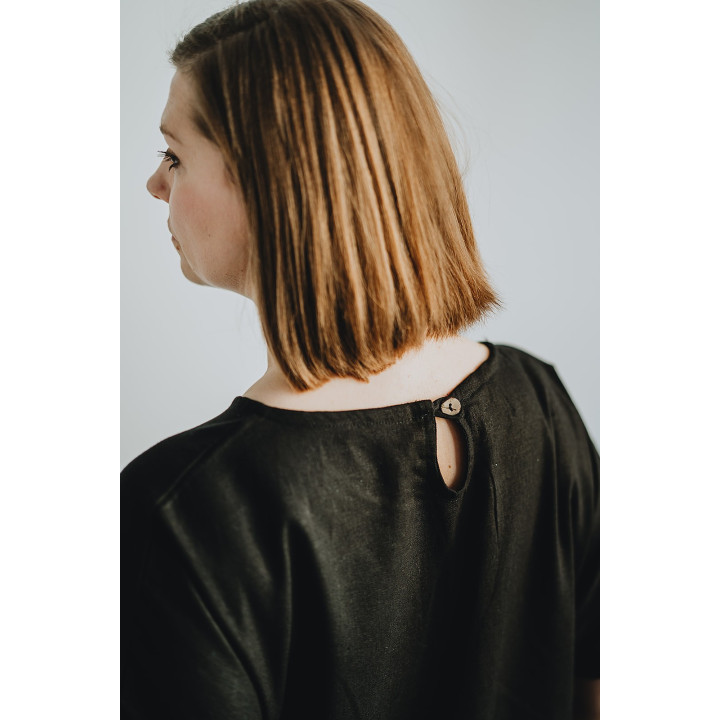Leinenkleid Britta (schwarz)