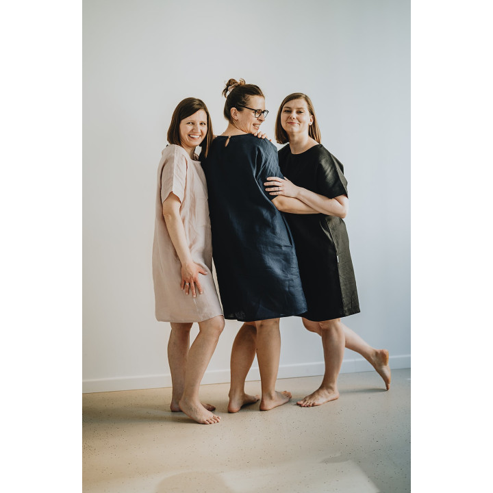 Leinenkleid Britta (schwarz)