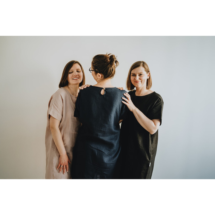 Leinenkleid Britta (schwarz)