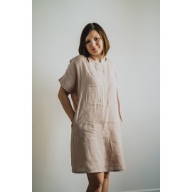 Leinenkleid Britta (puderrosa)