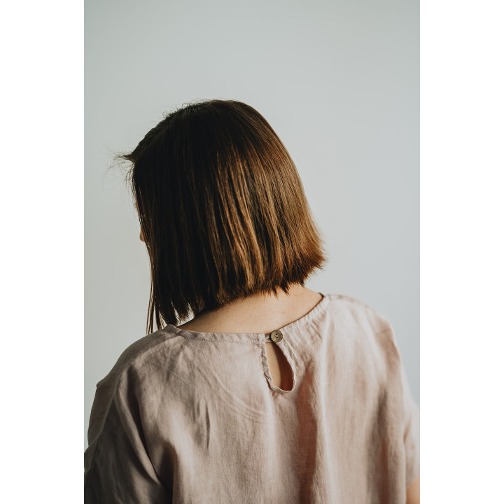 Leinenkleid Britta (puderrosa)