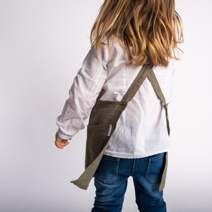 Kinderschürze Lotta (olivgrün)