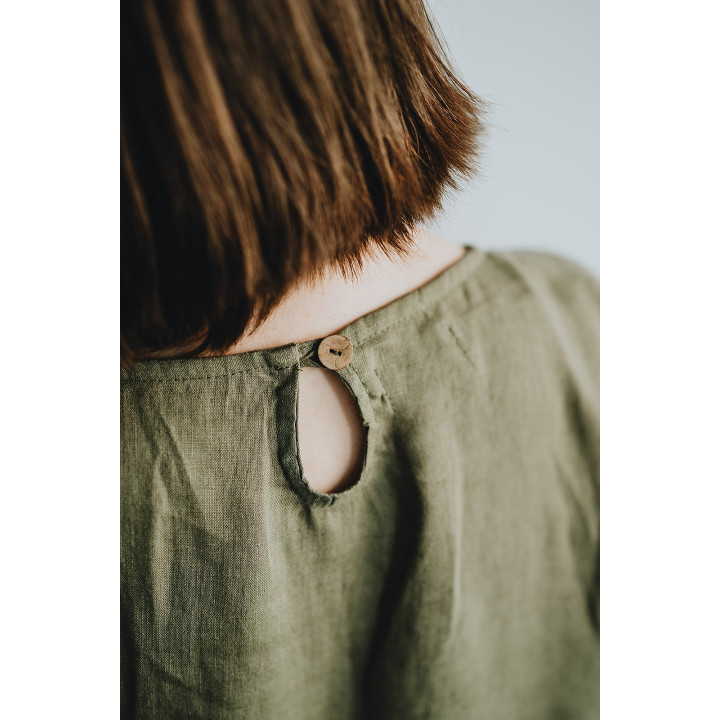 Lisa Leinenkleid (oliv)
