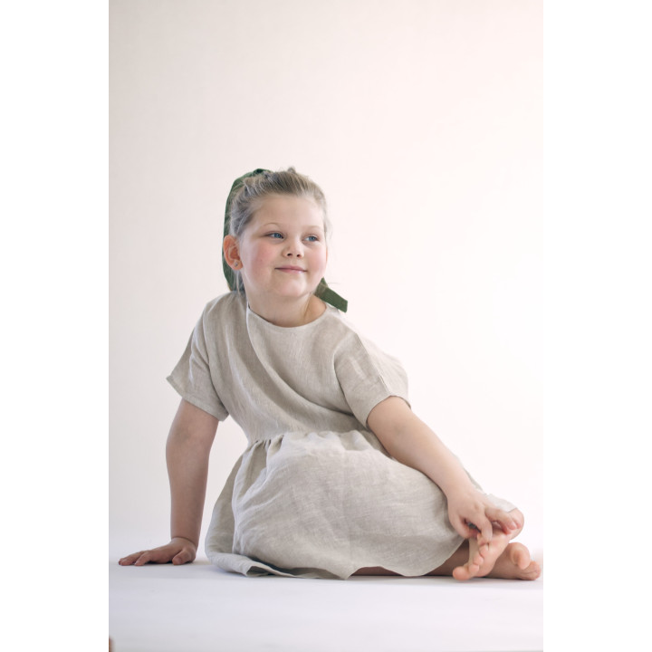 Kinder-Leinenkleid Liten Lisa (naturfarben)