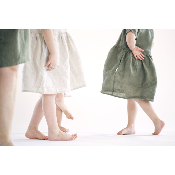 Kinder-Leinenkleid Liten Lisa (naturfarben)