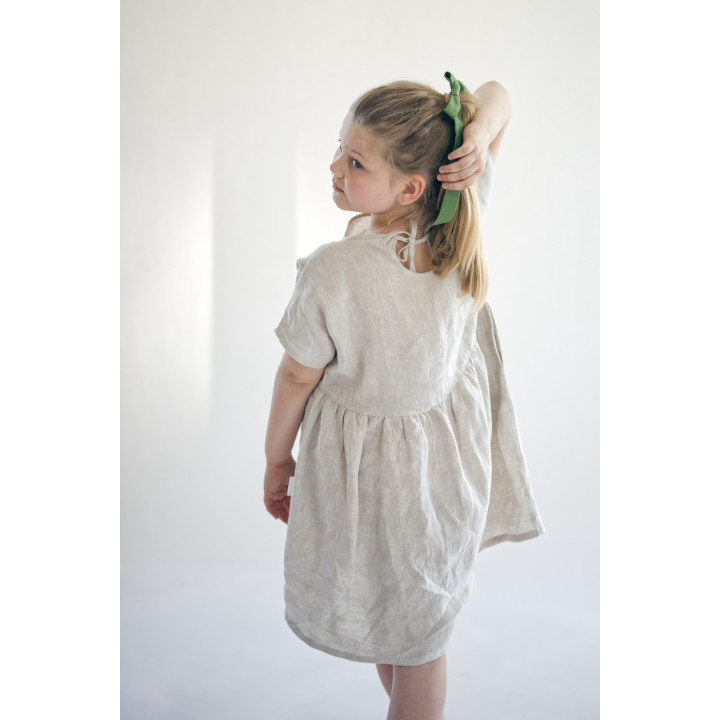 Kinder-Leinenkleid Liten Lisa (naturfarben)