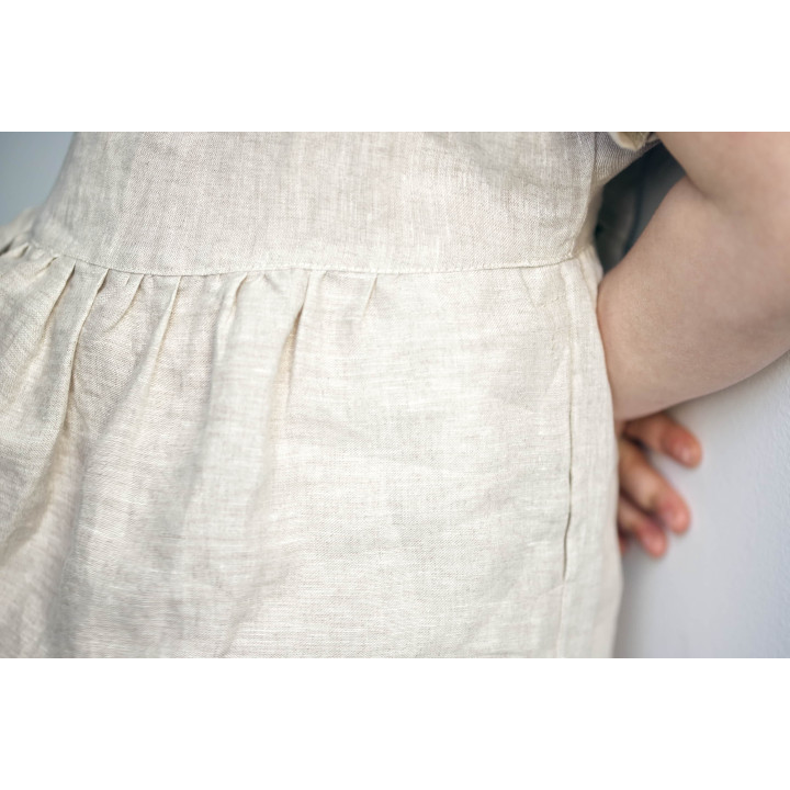 Kinder-Leinenkleid Liten Lisa (naturfarben)