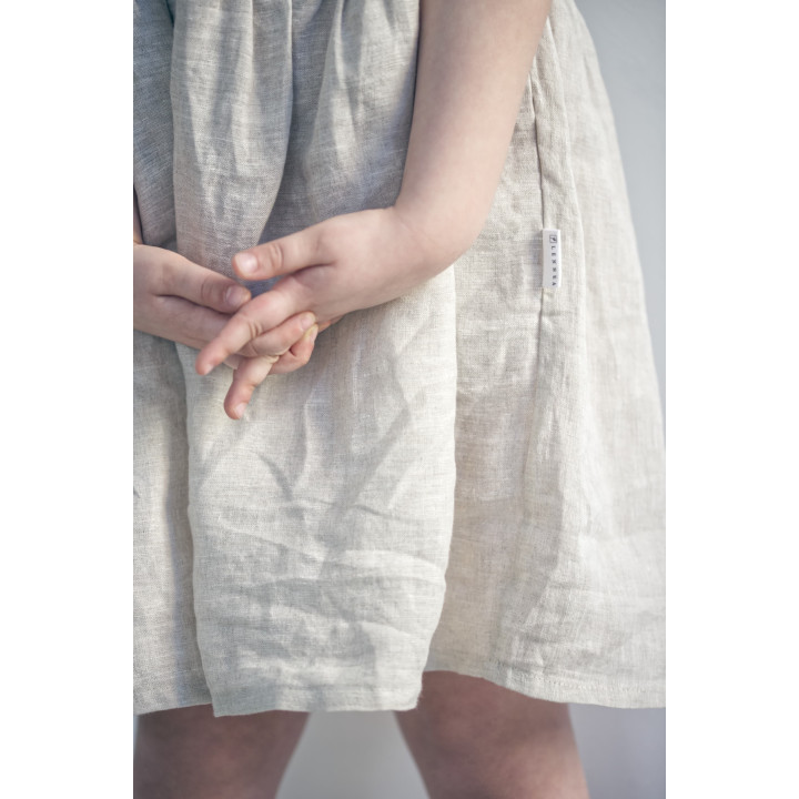 Kinder-Leinenkleid Liten Lisa (naturfarben)