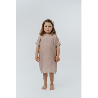 Kinder-Leinenkleid Liten Britta (puderrosa)