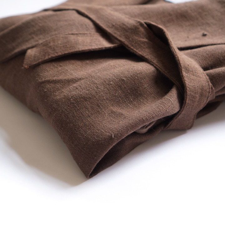 Weicher Leinenbademantel (Schokolade)