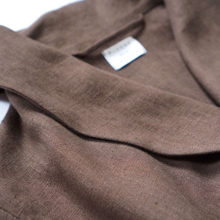 Weicher Leinenbademantel (Schokolade)