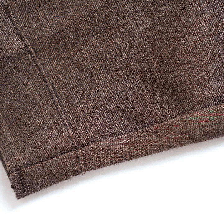 Weicher Leinenbademantel (Schokolade)