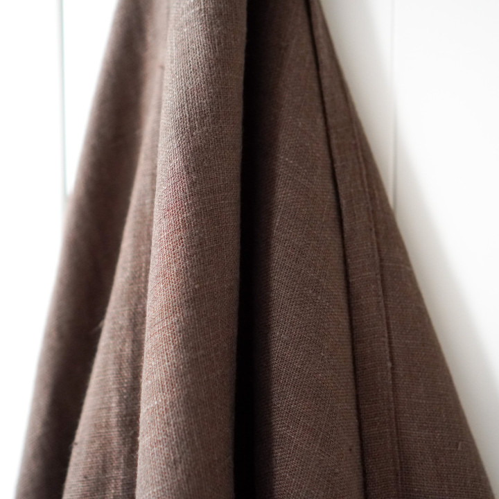 Leinen-Strandtuch Schokoladenbraun – Schnelltrocknend und Vielseitig