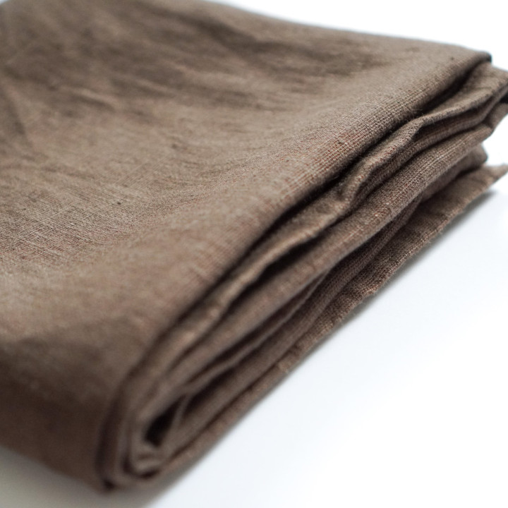 Leinen-Strandtuch Schokoladenbraun – Schnelltrocknend und Vielseitig