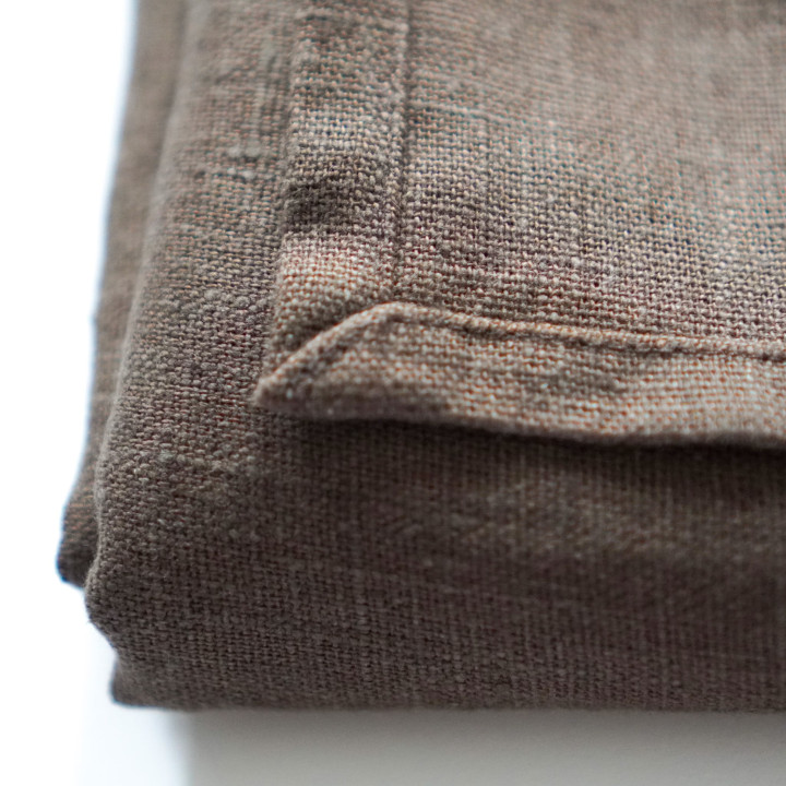 Leinen-Strandtuch Schokoladenbraun – Schnelltrocknend und Vielseitig