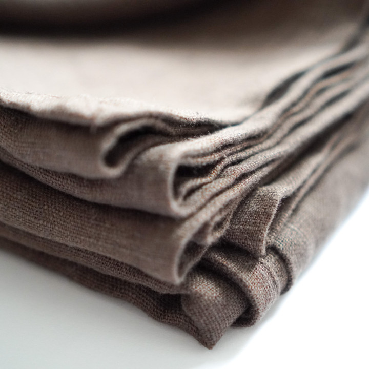 Leinen-Strandtuch Schokoladenbraun – Schnelltrocknend und Vielseitig