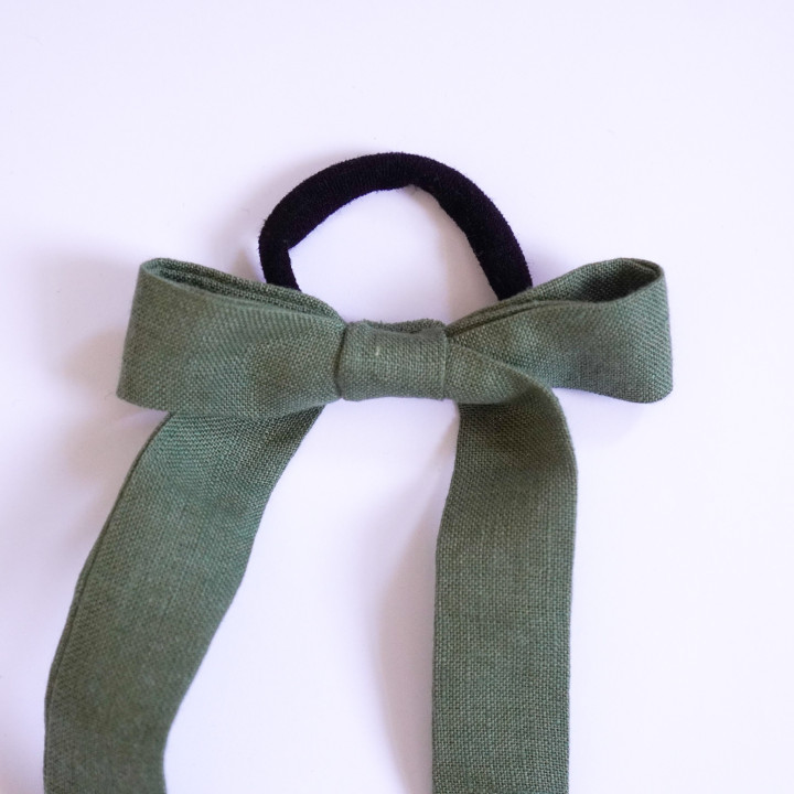 Haargummi – lange Leinen-Schleife