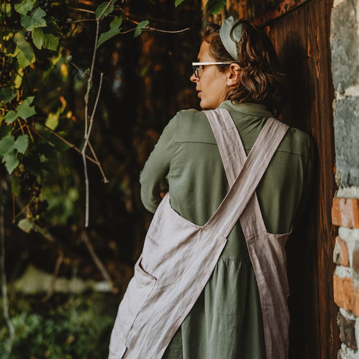 Japanische Schürze Madika (puderrosa)