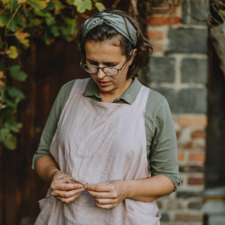 Japanische Schürze Madika (puderrosa)