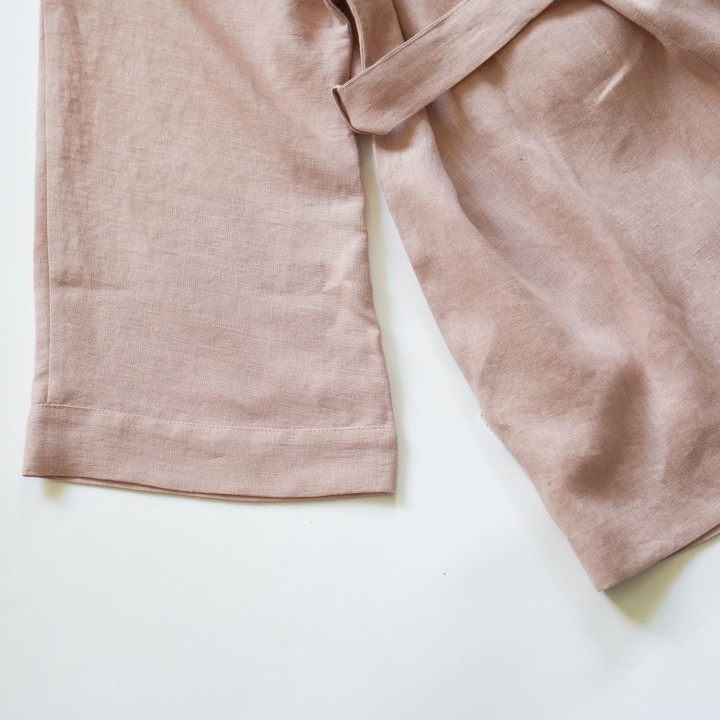 Lniane kimono (pudrowy róż)