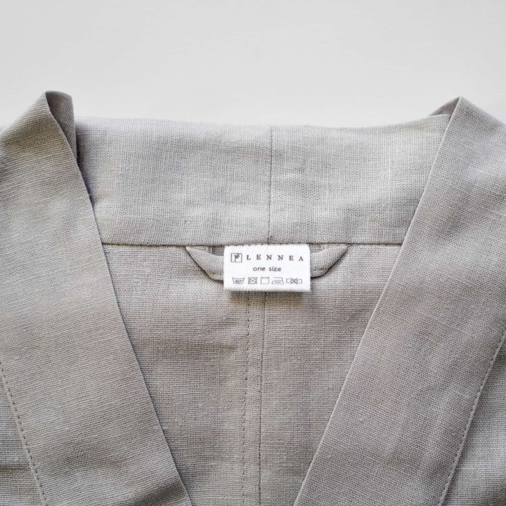 Lniane kimono (popielaty)