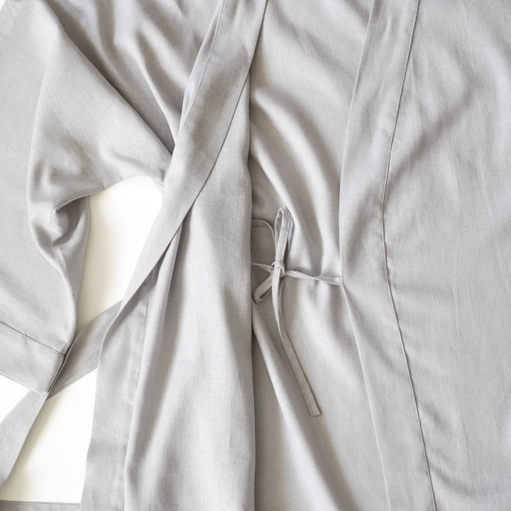 Lniane kimono (popielaty)