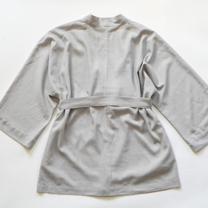 Lniane kimono (popielaty)