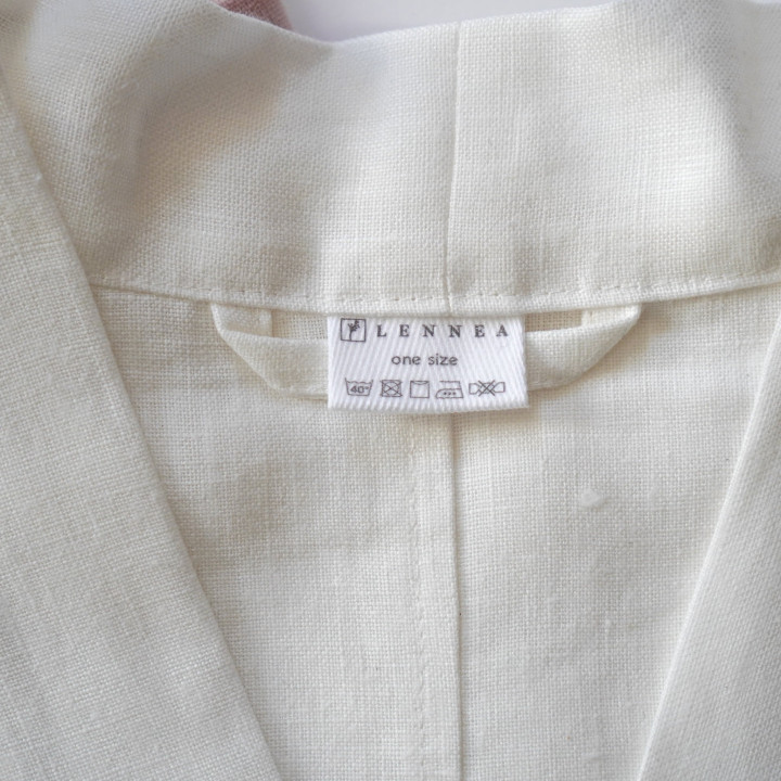 Leinenkimono Elfenbein – Elegantes, Natürliches Kimono aus 100 % Leinen