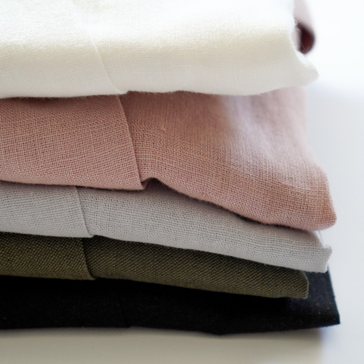 Leinenkimono (schwarz) - klassisches Kimono aus 100% Leinen | Lennea