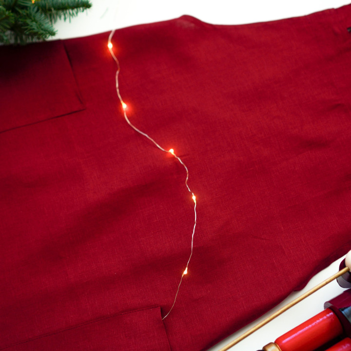 Japanische Schürze Madika (kirschrot)