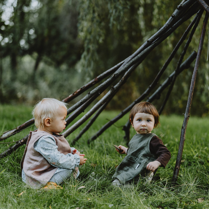 Kinder-Schürze Kerstin (olivgrün)