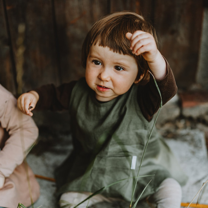 Kinder-Schürze Kerstin (olivgrün)