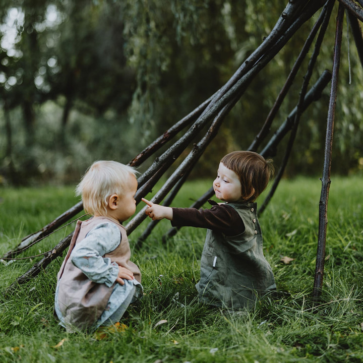 Kinder-Schürze Kerstin (olivgrün)