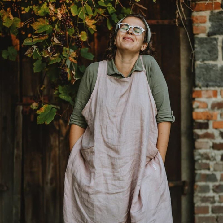 Japanische Schürze Madika (puderrosa)