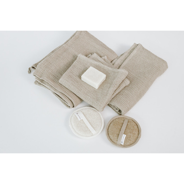 Lniany ręcznik waflowy