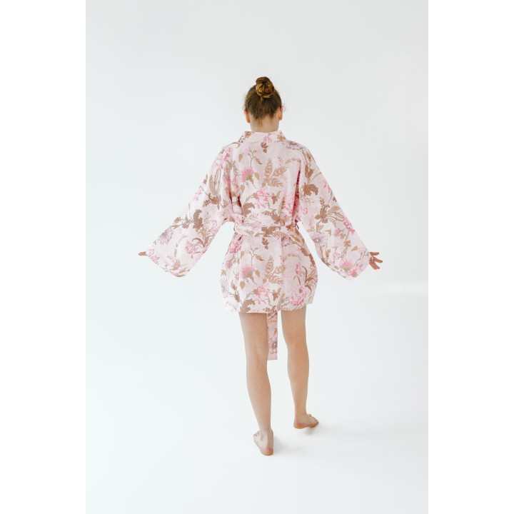 Lniane kimono (Piwonie)