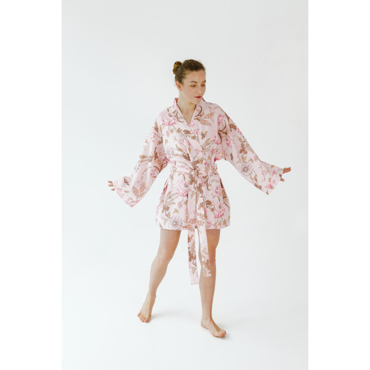 Lniane kimono (Piwonie)