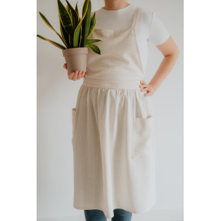 Fartuch francuski jasne paski