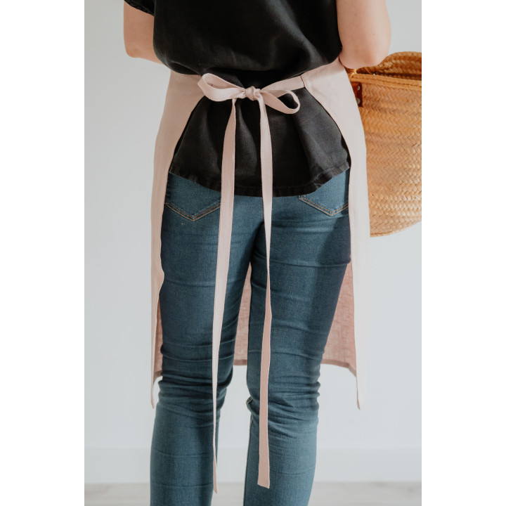 Fartuch klasyczny pudrowy róż