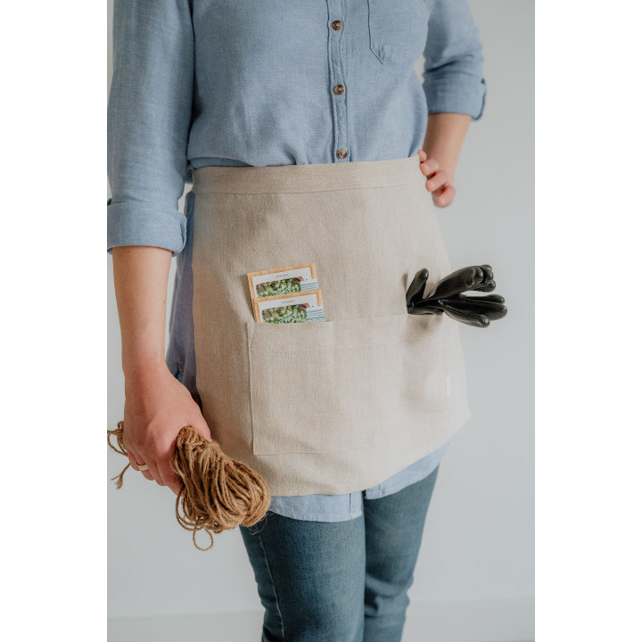 Lniana zapaska ogrodnicza