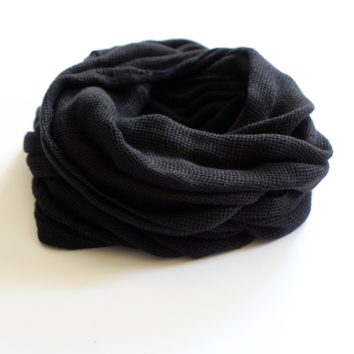 Leinenschal (schwarz)
