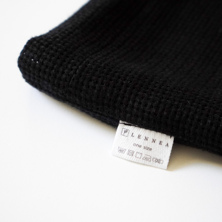 Leinenschal (schwarz)