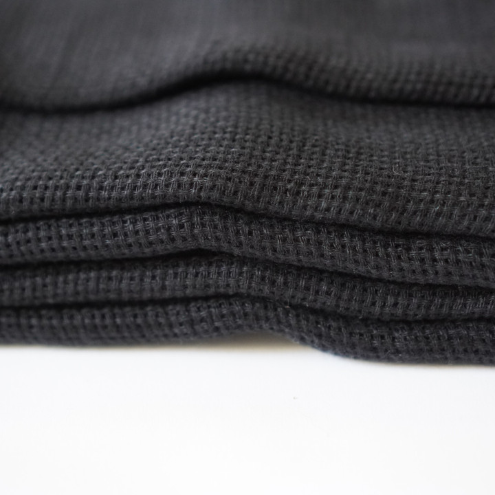 Leinenschal (schwarz)