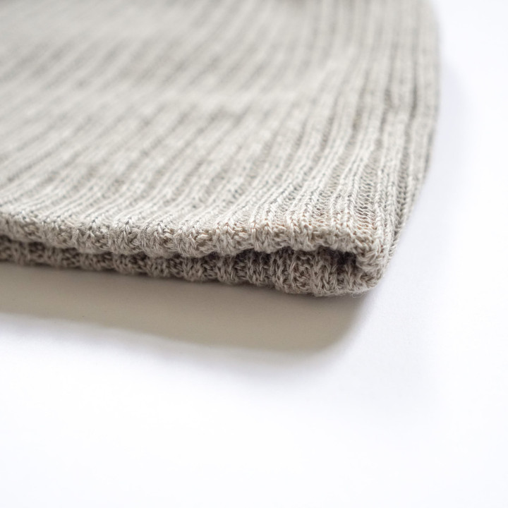 Leinen Beanie Mütze (natur)