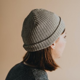 Leinen Beanie Mütze (natur)
