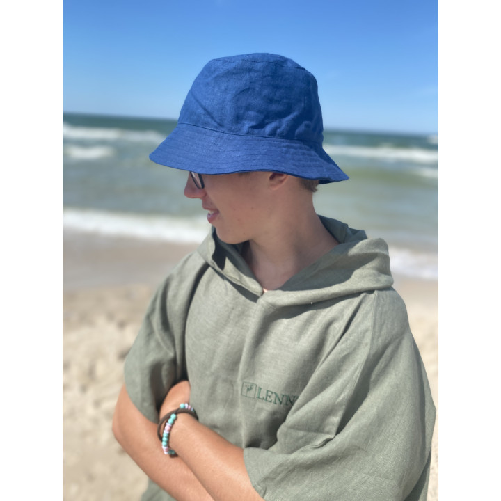 Lniane ponczo plażowe (oliwkowe) rozmiar ONESIZE